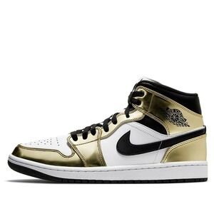 9M / 10.5W - [NEW] Men's Air Jordan 1 Mid SE Shoes 'Metallic Gold' DC1419-700